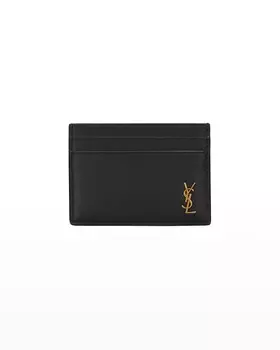 Маленькая кожаная визитница с монограммой YSL Saint Laurent