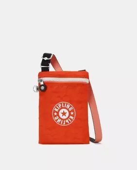 Маленькая красная сумка через плечо на молнии Kipling, красный