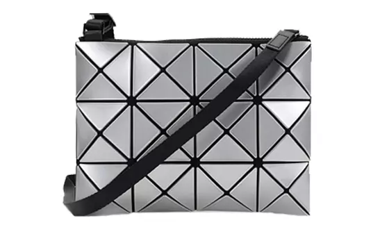 Маленькая квадратная сумка из ПВХ, сумка на плечо, унисекс, серебристая ISSEY MIYAKE