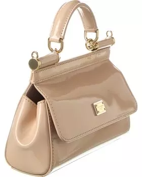 Маленькая лакированная сумка Dolce & Gabbana Sicily, розовый