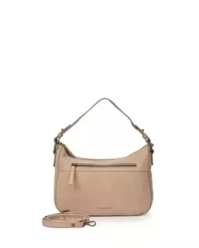 Маленькая многопозиционная сумка на плечо из мытой кожи THB из нубука The Bagging Co, цвет Crudo