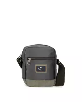 Маленькая мужская сумка через плечо Harry серого цвета на молнии Pepe Jeans, серый