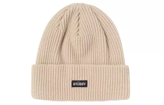 Маленькая нашивка Watchcap шапка-бини Stussy, Ecru