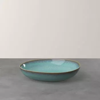 Маленькая неглубокая миска Lave glac, бирюзовый, 22 x 21 x 4,2 см Villeroy & Boch, синий
