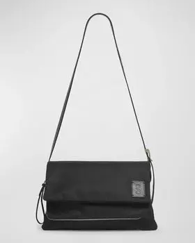 Маленькая нейлоновая сумка через плечо City с клапаном Proenza Schouler, цвет Black