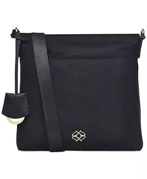 Маленькая нейлоновая сумка через плечо Radley 24/7 с застежкой-молнией и металлической реликвией Radley London, черный