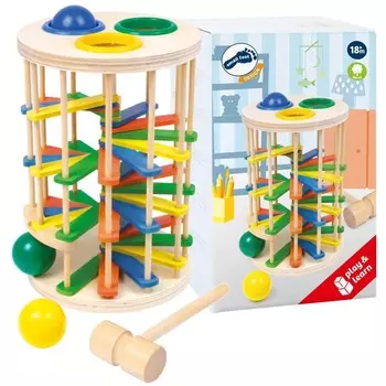 Маленькая нога Большая деревянная башня Падающие шары Small Foot Design