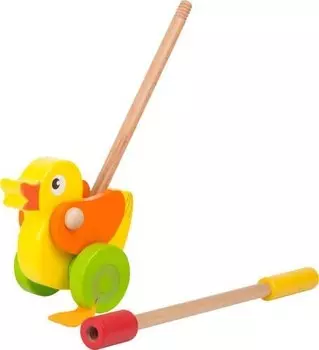 Маленькая ножка, игрушка-толкатель зеленоногой утки Small Foot Design