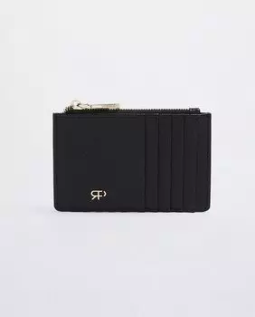 Маленькая однотонная женская визитница черного цвета Parfois, черный