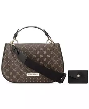 Маленькая перемычка через плечо Cora Nine West, коричневый