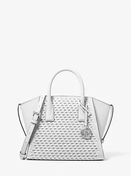 Маленькая плетеная сумка Avril Michael Kors, белый