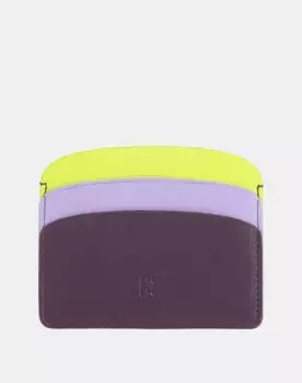 Маленькая, плоская, карманная кожаная женская визитница Dudu, фиолетовый
