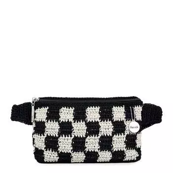 Маленькая поясная сумка Caraway The Sak, цвет Hand Crochet - Black Check