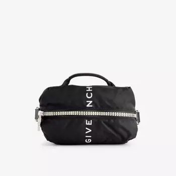 Маленькая поясная сумка G-Zip из тканой смеси Givenchy, черный