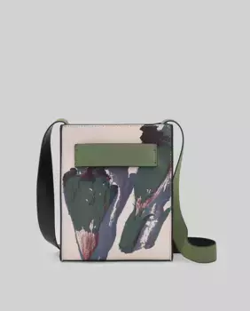Маленькая прямоугольная женская сумка через плечо с принтом Adolfo Dominguez, зеленый