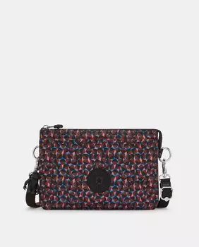 Маленькая разноцветная сумка через плечо с внешним карманом Kipling, мультиколор