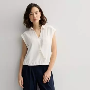 Маленькая рубашка-долман с стихарем Nine West, цвет ivory tusk