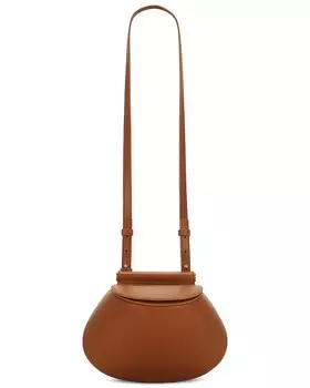 Маленькая рыбацкая сумка Bottega Veneta, цвет Wood & Muse Brass