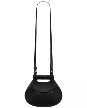 Маленькая рыбацкая сумка Bottega Veneta, цвет Black & Muse Brass