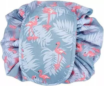 Маленькая серая дорожная косметичка Flamingo Key