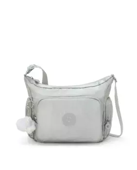 Маленькая серебряная женская сумка через плечо Kipling с регулируемым ремешком, серебрянный
