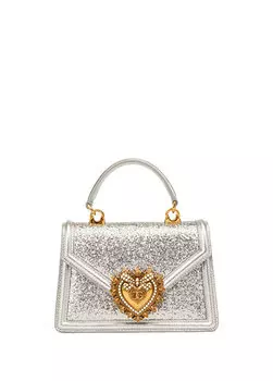 Маленькая серебряная женская сумка devotion Dolce&Gabbana