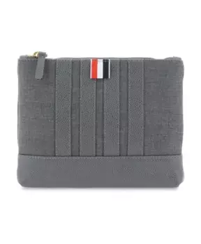 Маленькая шерстяная сумка на 4 планки Thom Browne, серый