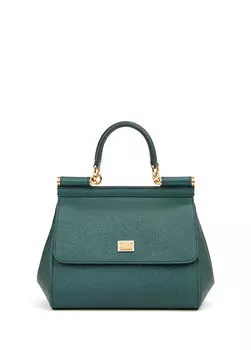 Маленькая сицилийская зеленая женская кожаная сумка через плечо Dolce&Gabbana