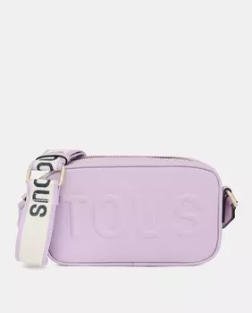 Маленькая сиреневая сумка через плечо La Rue с тиснением бренда Tous, сиреневый