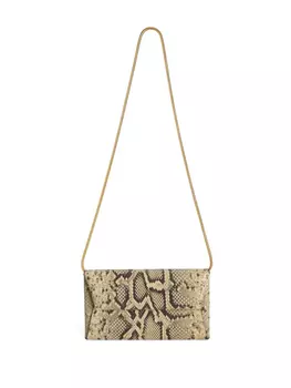 Маленькая складная сумка Jil Sander с принтом под змеиную кожу, нейтральный цвет