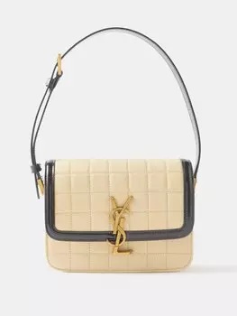 Маленькая стеганая кожаная сумка на плечо solferino Saint Laurent, белый