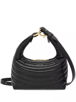 Маленькая стеганая сумка через плечо Ferragamo, черный