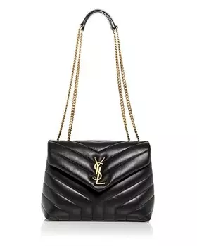 Маленькая стеганая сумка через плечо Loulou Saint Laurent, цвет Black