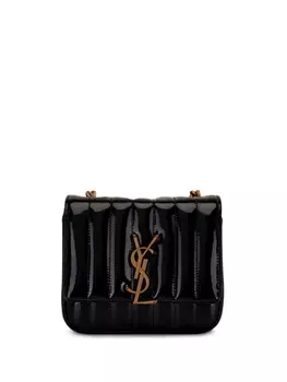 Маленькая стеганая сумка через плечо Vicky Saint Laurent, черный