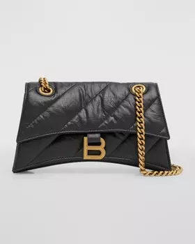 Маленькая стеганая сумка на цепочке Crush Balenciaga