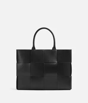 Маленькая сумка Arco с востока на запад Bottega Veneta, черный