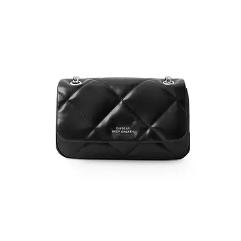 Маленькая сумка-багет Deep Breath на цепочке, черный