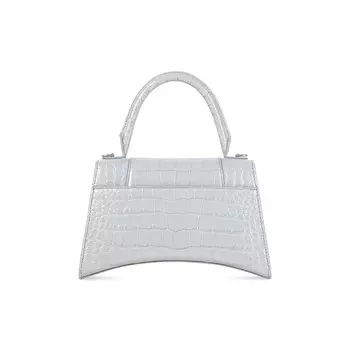 Маленькая сумка Balenciaga с ручкой сверху Hourlgass, серая