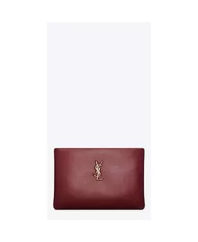 Маленькая сумка Calypso из кожи ягненка Saint Laurent, цвет Red