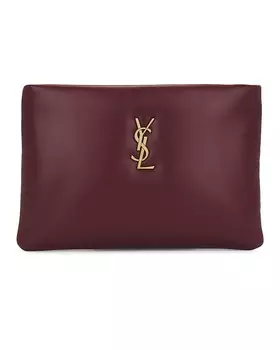 Маленькая сумка Calypso на молнии Saint Laurent, цвет Rouge Merlot