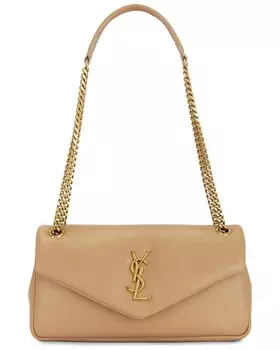 Маленькая сумка-цепочка Calypso Saint Laurent, цвет Dark Toffee