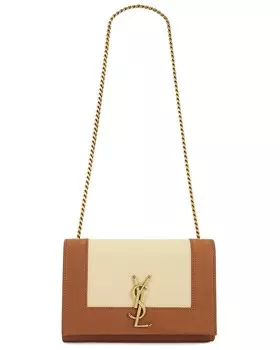 Маленькая сумка-цепочка Kate Saint Laurent, цвет Naturel & Brick