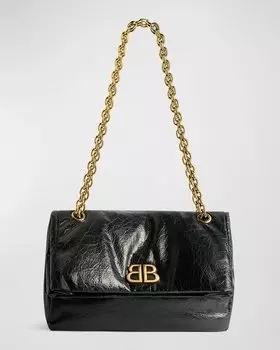Маленькая сумка-цепочка Monaco Balenciaga, цвет 1000 Black