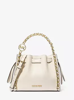 Маленькая сумка-через-боди Mina Michael Kors, бежевый
