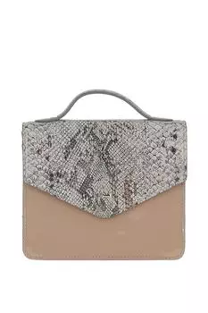 Маленькая сумка через плечо 'Allegra' из лакированной кожи Ashwood Leather, нюд