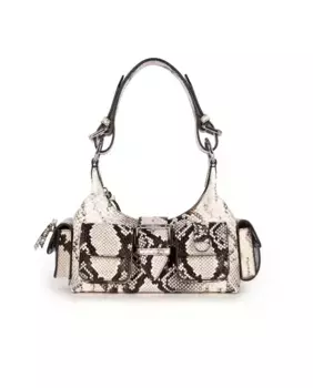 Маленькая сумка через плечо Amelia из кожи с эффектом питона The Kooples, черный