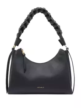 Маленькая сумка через плечо Boheme с плетеной ручкой Coccinelle, черный