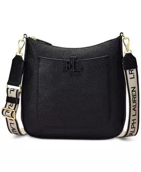 Маленькая сумка через плечо Cameryn из шагреневой кожи Lauren Ralph Lauren, черный