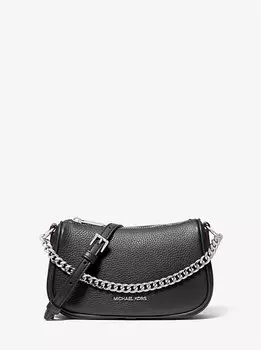 Маленькая сумка через плечо Carmela из шагреневой кожи Michael Kors, черный