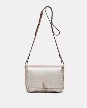 Маленькая сумка через плечо цвета металлик золотого цвета с клапаном Abbacino, золотой